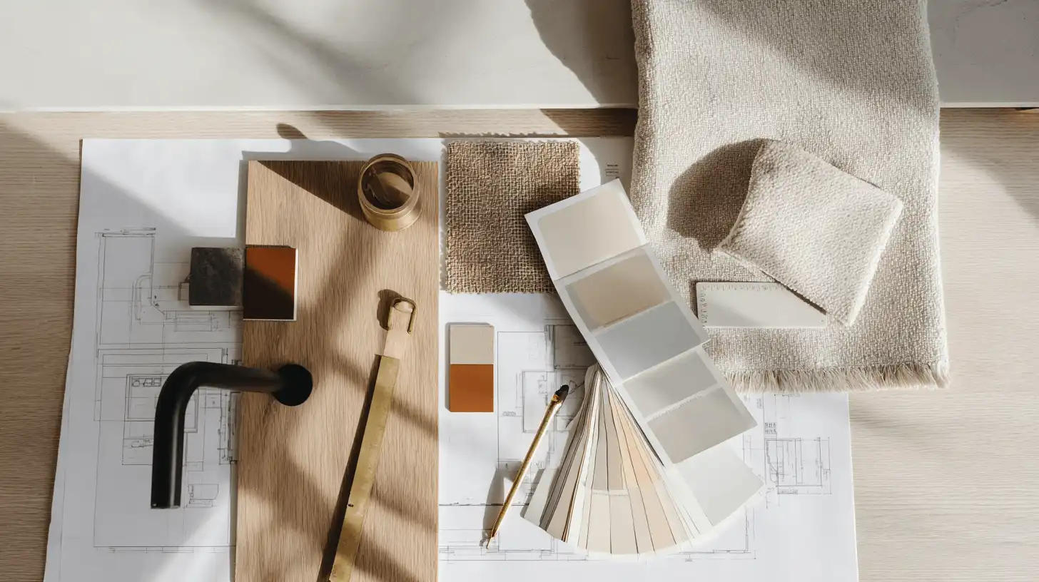 Selección de materiales y paleta de colores de un proyecto de interiorismo en Sabadell